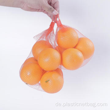 Orange Plastiknetzbeutel